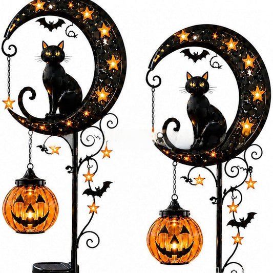 Halloween Black Cat Pumpkin Ground Lamp