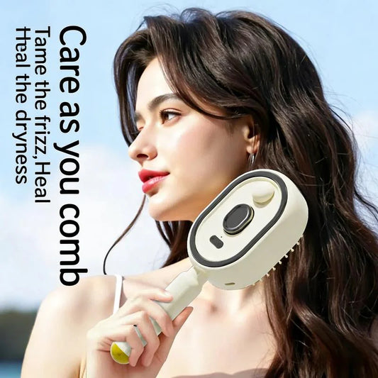 Electric Mist Hair Care Comb with Red Light and Self-Cleaning