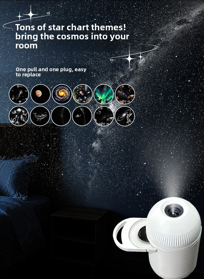 Dual Mode Star Projection Night Light with Voice Control