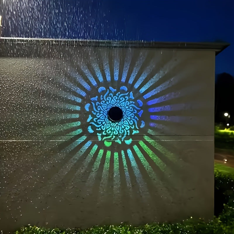 Solar-powered wall light