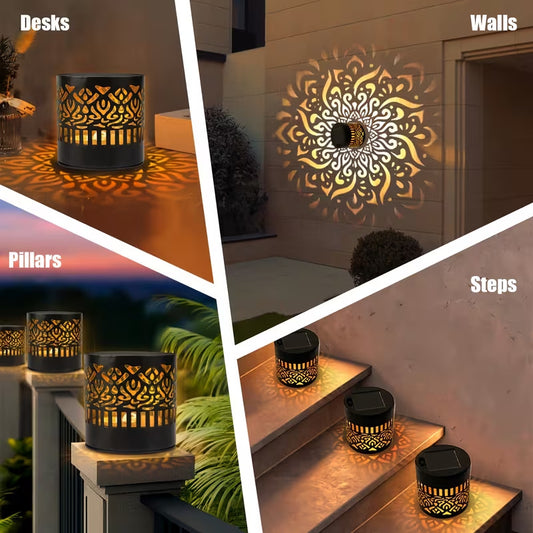 Solar-powered wall light