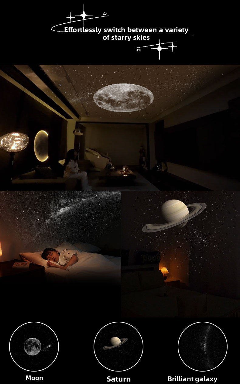 Dual Mode Star Projection Night Light with Voice Control