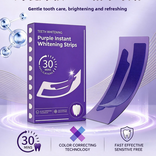 Teeth Whitening Strips Purple and Silver