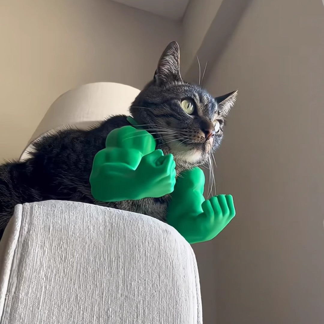 Funny Cat Muscle Arm Toy Decoration
