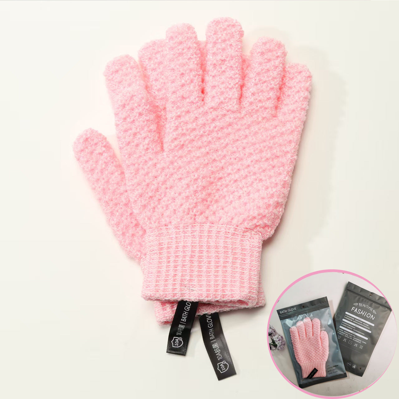 10A Antibacterial Thick Exfoliating Bath Glove Body Scrubber Mitt
