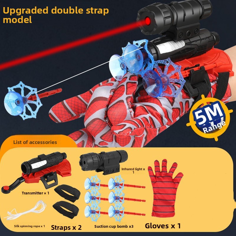Spider Man Wrist Launcher Toy with Soft Bullets