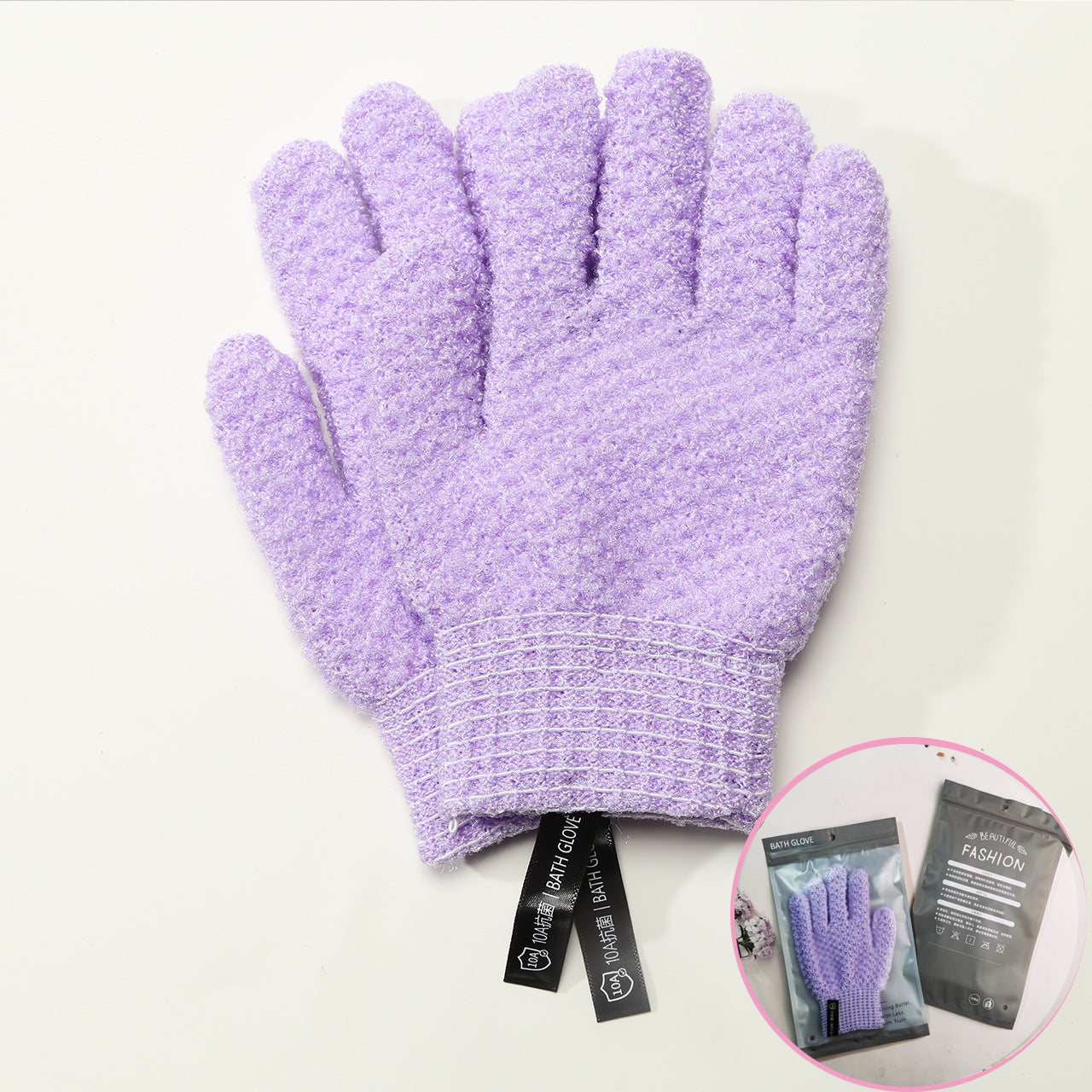 10A Antibacterial Thick Exfoliating Bath Glove Body Scrubber Mitt